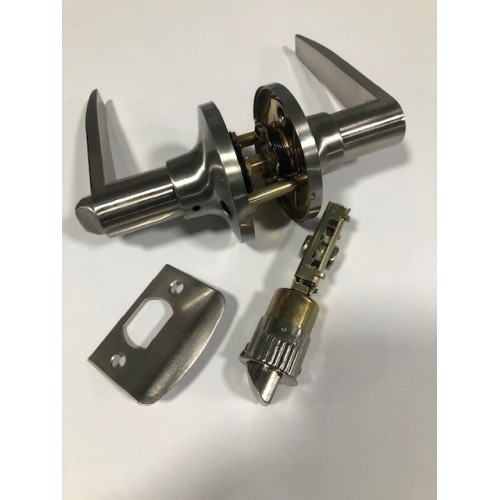 Privacy/Passage Handle Set Brushed Steel